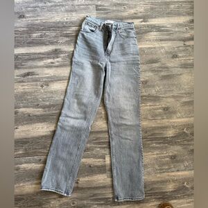 Gray Abercrombie 90s straight jeans sz 24 00R